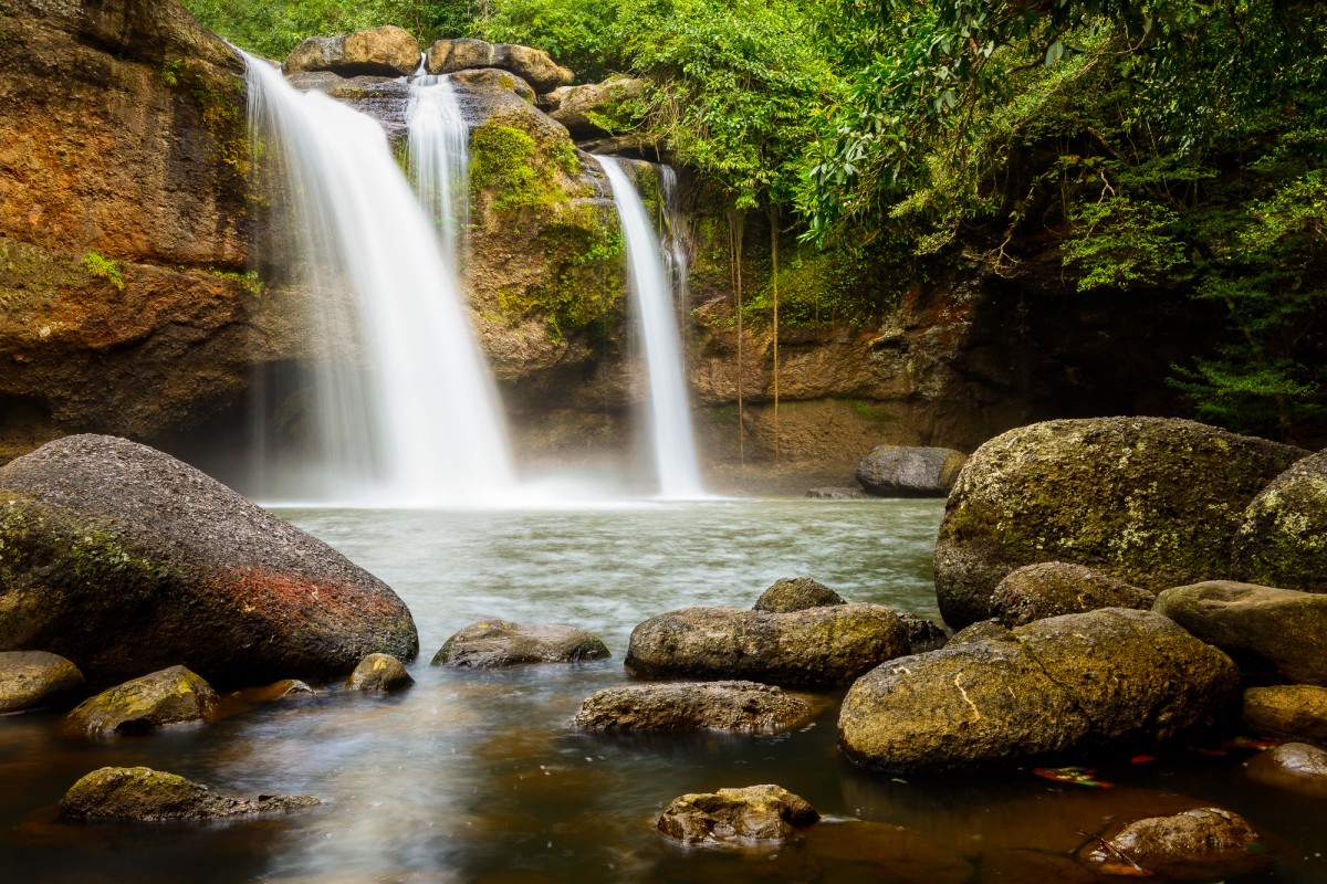 Long exposure of a waterfall in Thailand